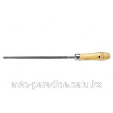 16123 Напильник, 150 мм, круглый, деревянная ручка СИБРТЕХ