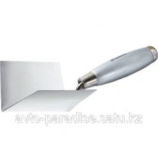 Мастерок из нерж. стали, 110 х 75 х 75 мм, для внутренних углов, деревянная ручка MATRIX