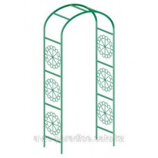 Лёгкая и прочная декоративная арка из металлических направляющих, соединённых декоративными вставками. Служит 
