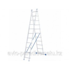 Лестница, алюминиевая, двухсекционная Сибртех 97912 (2 х 12 ступеней)