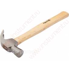 Молоток-гвоздодер, 450 г, боек 27 мм, деревянная рукоятка// SPARTA