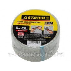 Сетка армировочная Stayer Profi 1246-05-20 (стеклотканевая, самоклеящаяся, 2,85х2,85мм, 5см х 20м)